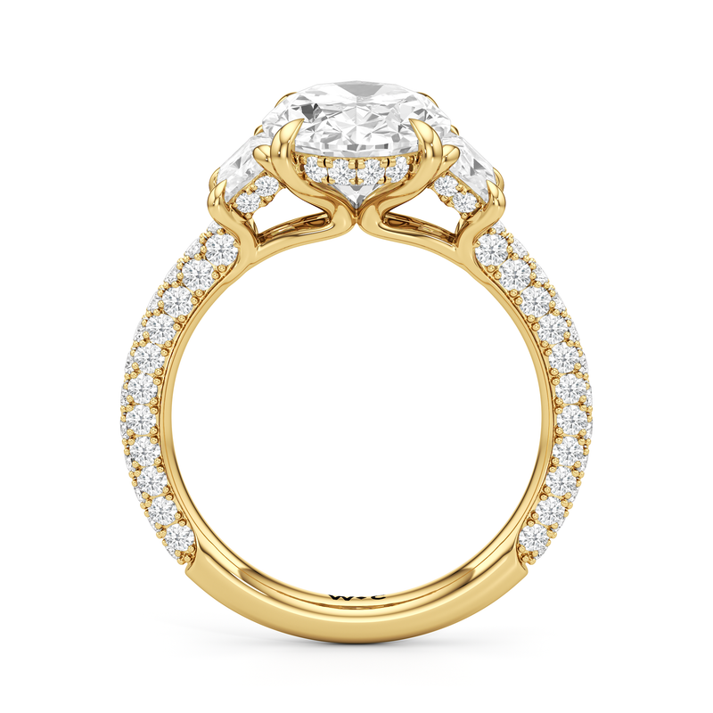 The Windsor Trapezoid Three Stone Ring