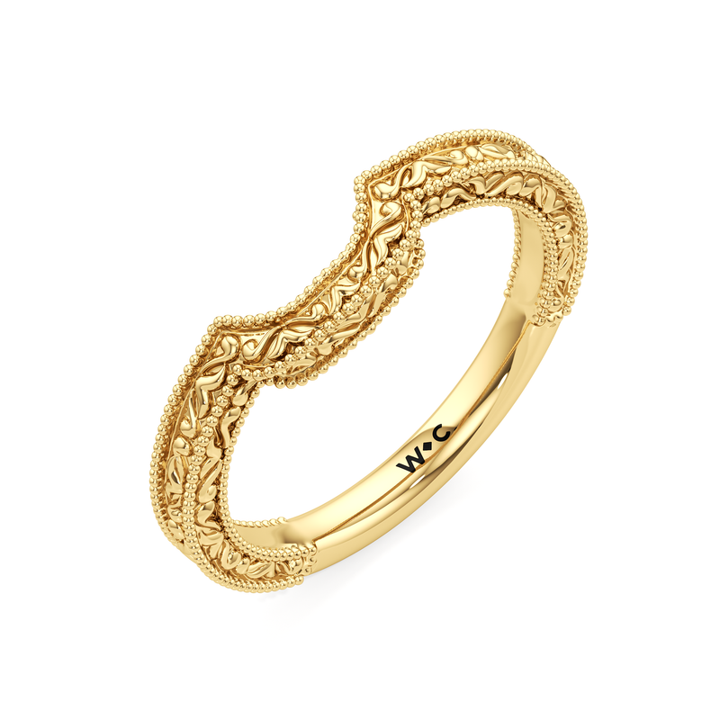 The Seraphine Heart Low-Profile Wedding Band