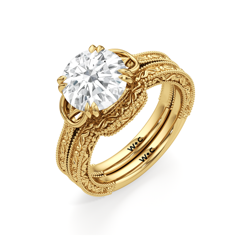 The Seraphine Heart Low-Profile Wedding Band