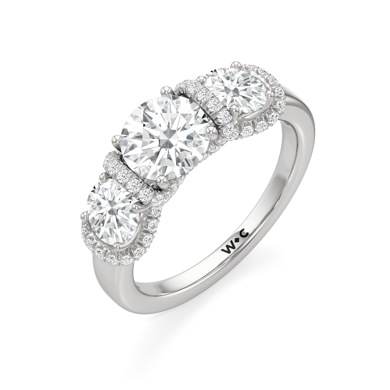 The Fulton Three Stone Ring