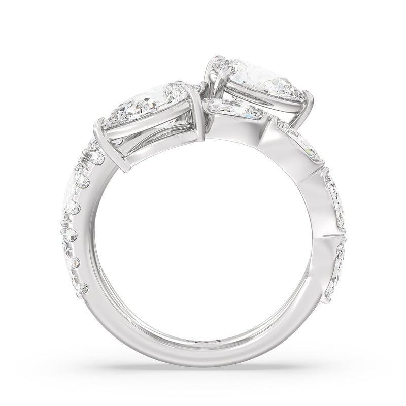 Toi et Moi Three Row Fashion Ring