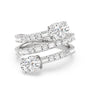 Oval Diamond End Spiral Fashion Ring