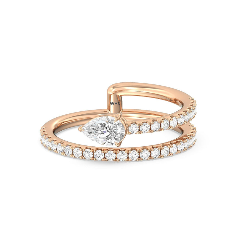 Tier and A Half Pear Ring