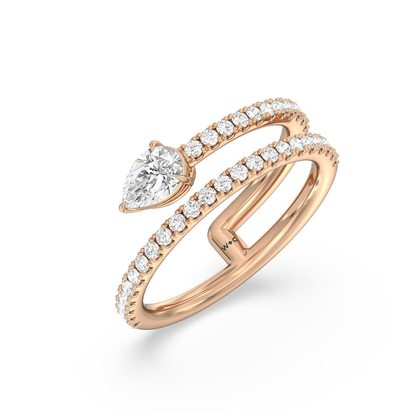 Tier and A Half Pear Ring