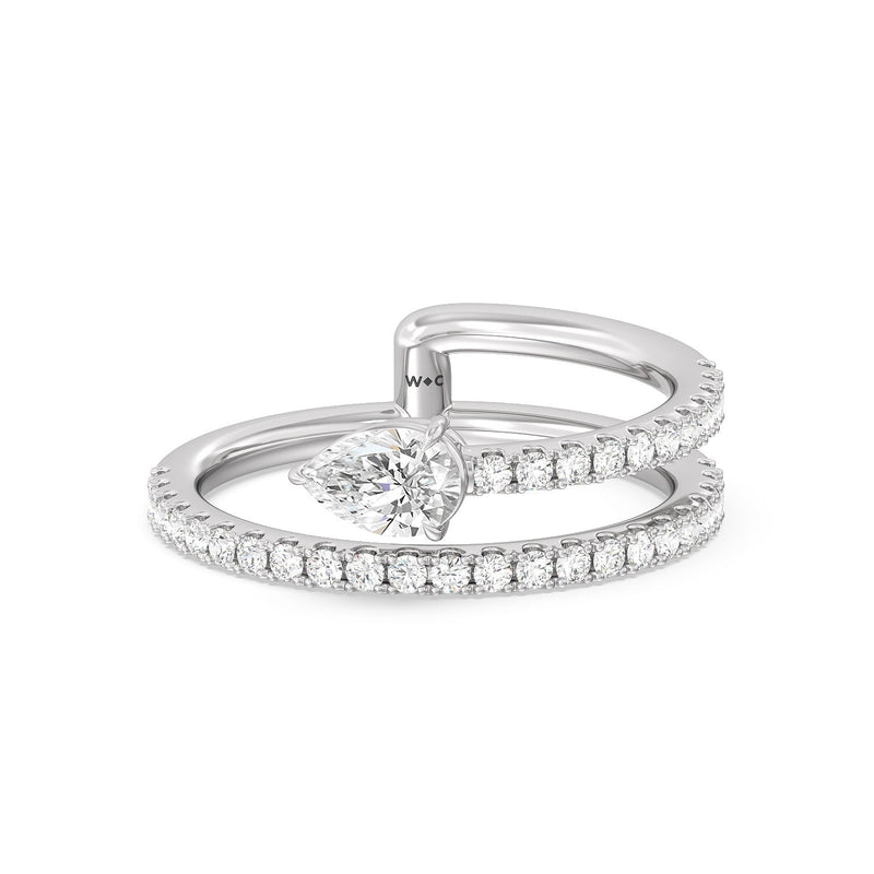 Tier and A Half Pear Ring