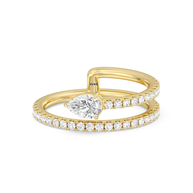 Tier and A Half Pear Ring