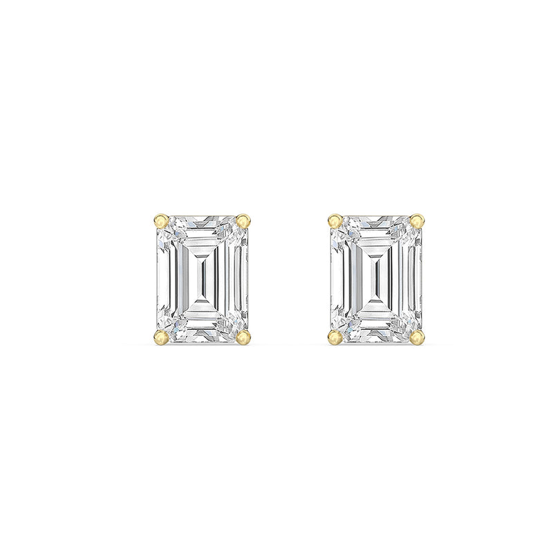 Classic Emerald Stud Earrings (F/G VS+)
