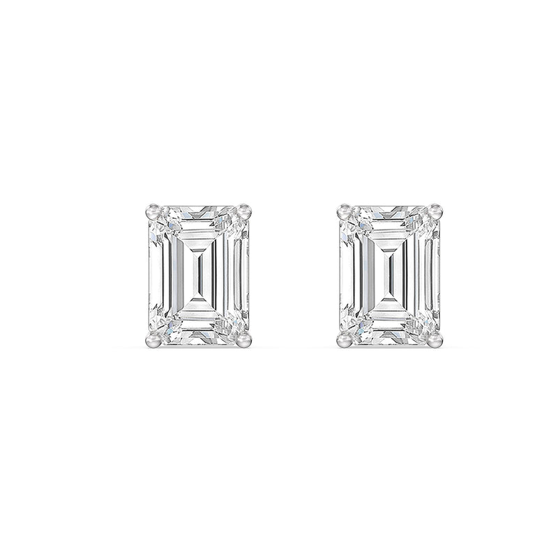 Classic Emerald Stud Earrings (F/G VS+)