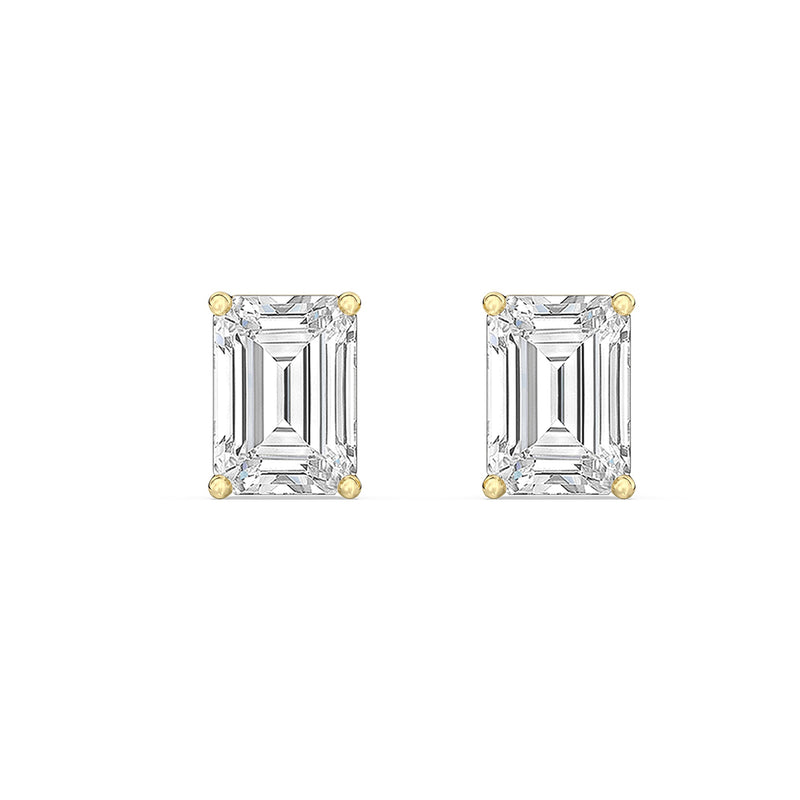Classic Emerald Stud Earrings (F/G VS+)