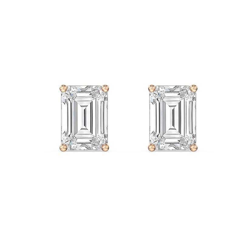 Classic Emerald Stud Earrings (F/G VS+)