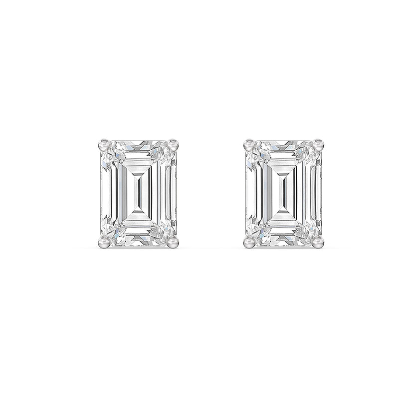 Classic Emerald Stud Earrings (F/G VS+)