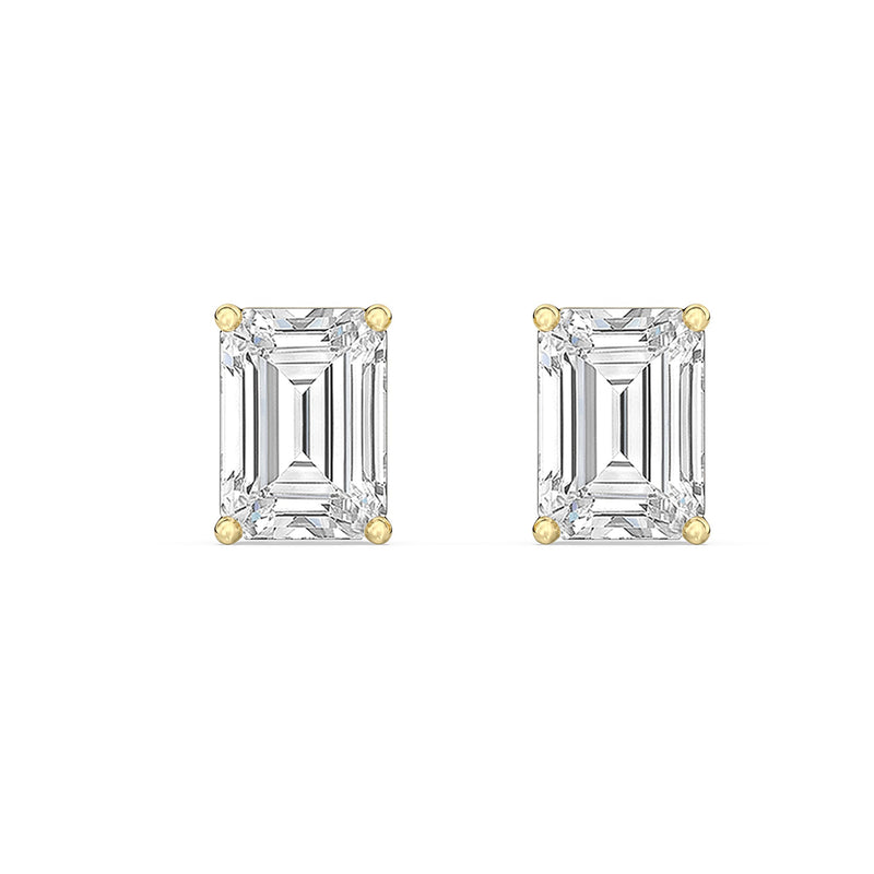 Classic Emerald Stud Earrings (F/G VS+)