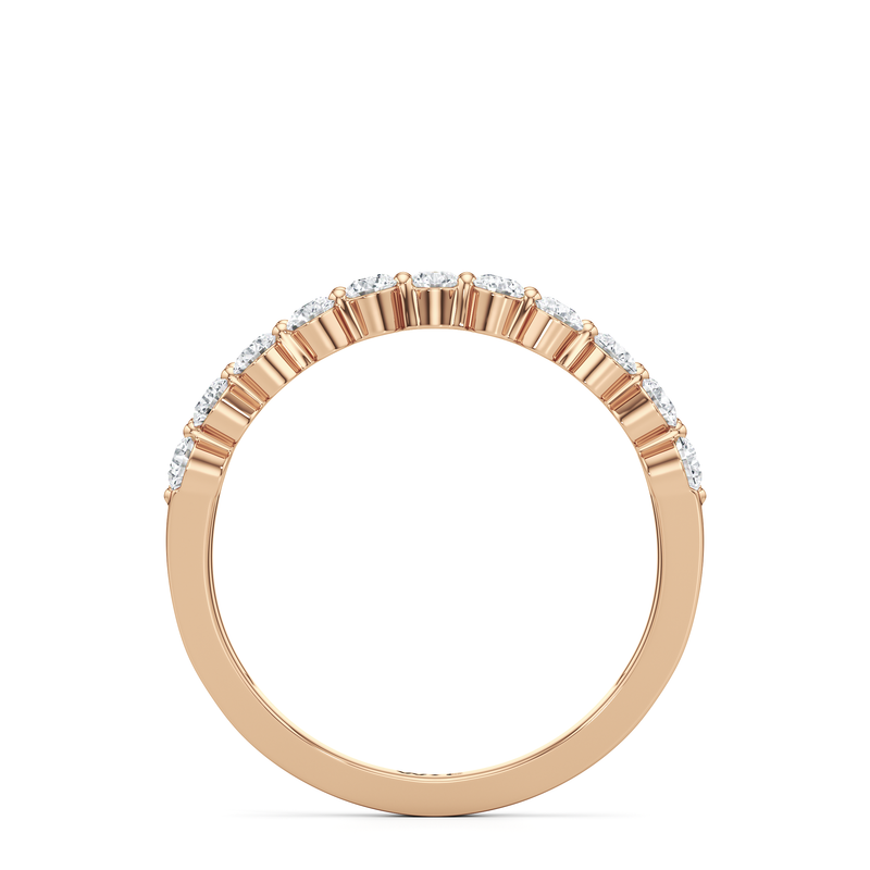 Chevron Kiss Diamond Ring