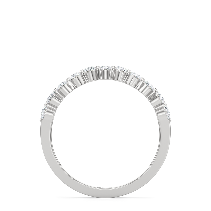 Chevron Kiss Diamond Ring