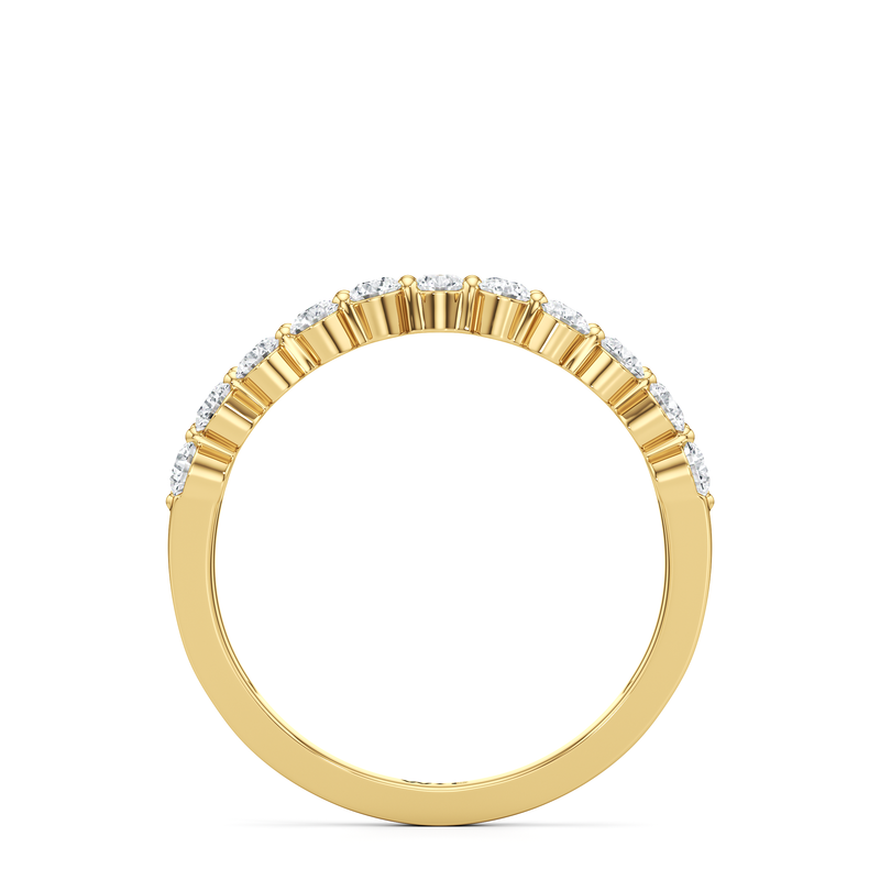Chevron Kiss Diamond Ring