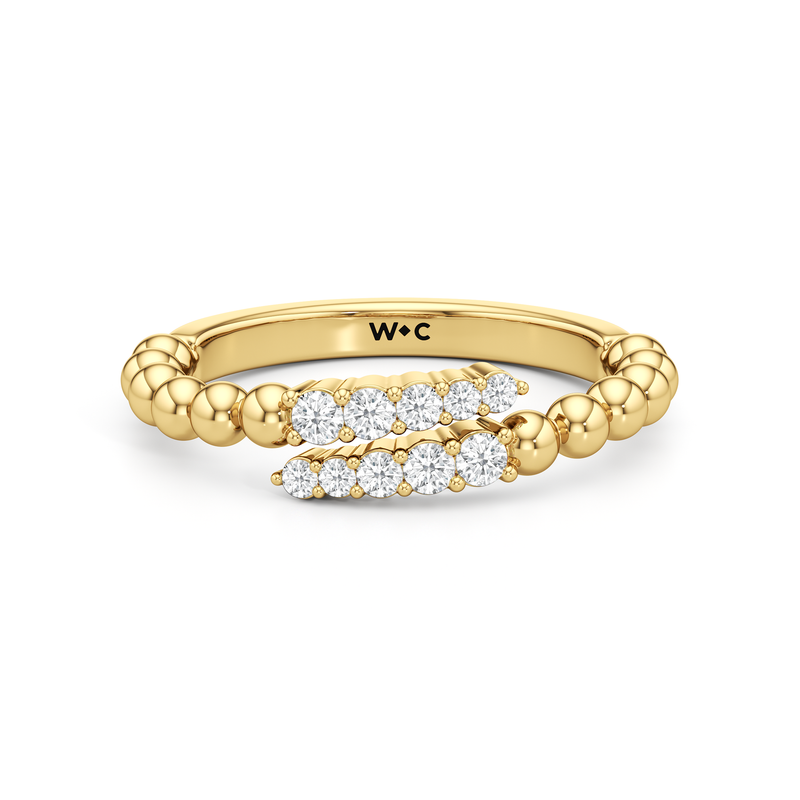 The Juliet Beaded Crossover Ring