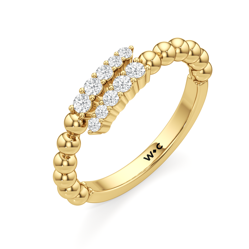 The Juliet Beaded Crossover Ring
