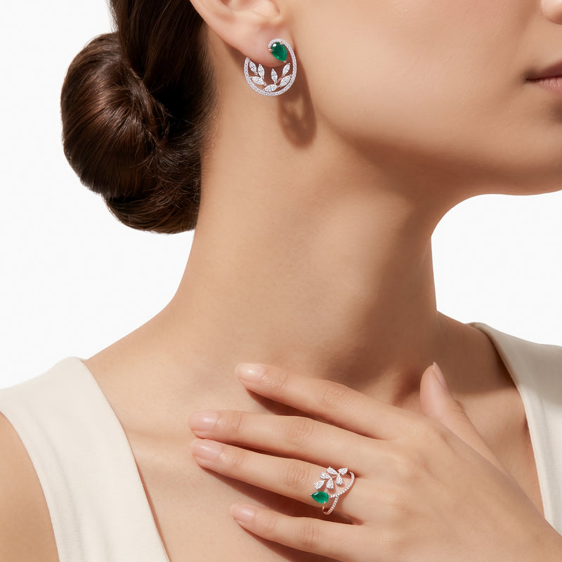 Myelle Emerald & Diamond Fashion Ring