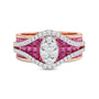 Rysel Crest Ruby & Diamond Fashion Ring