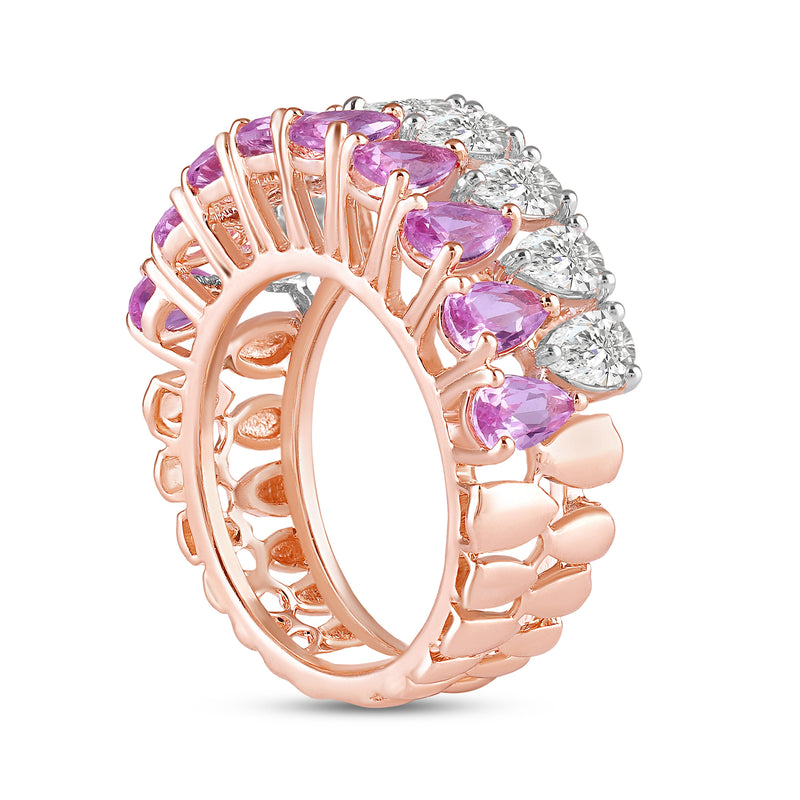 Zavira Ruby & Diamond Cocktail Ring
