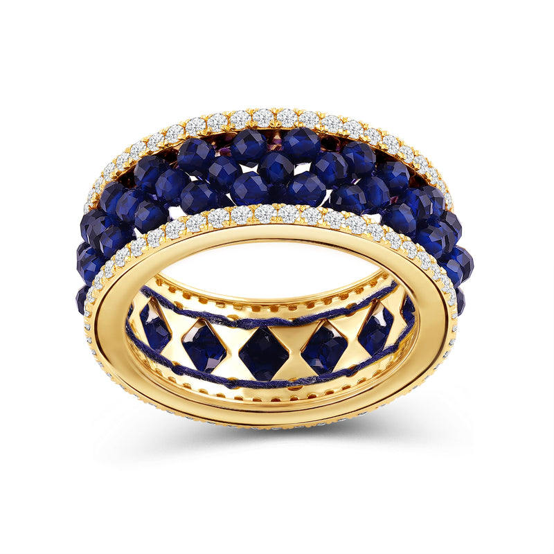 Sapphire Ondine Diamond Cocktail Ring