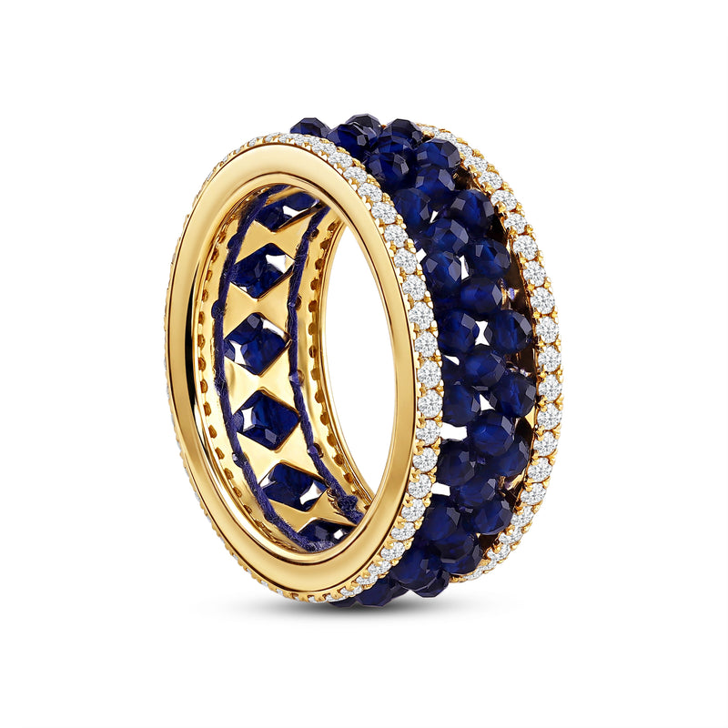 Sapphire Ondine Diamond Cocktail Ring