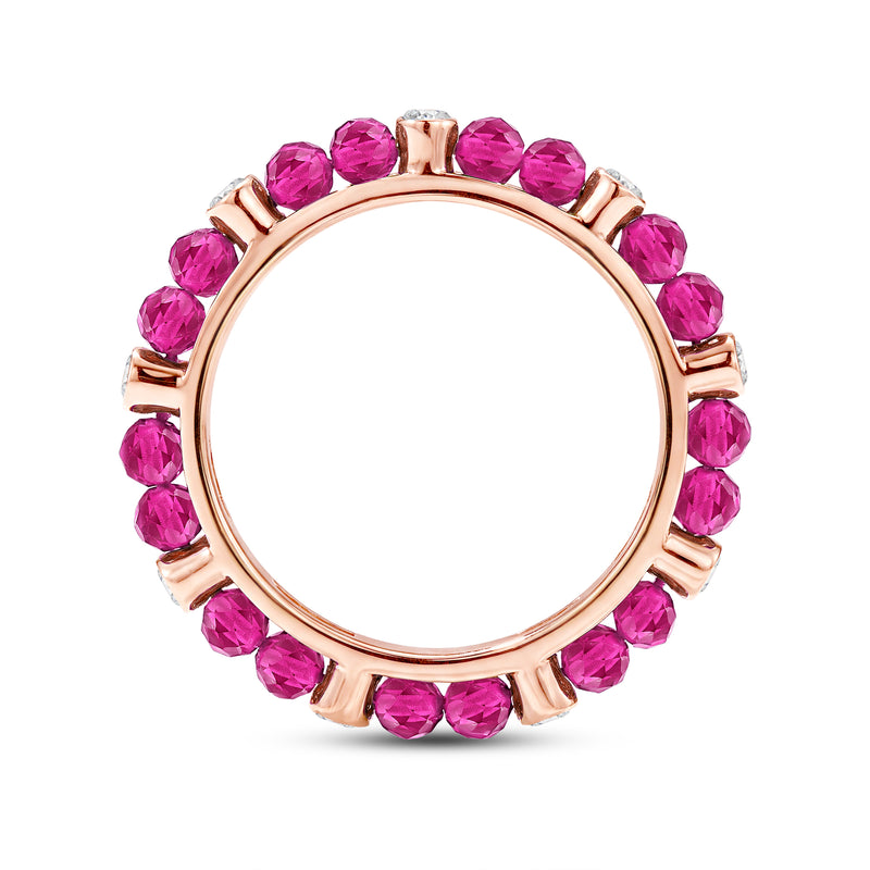 Ruby Nerith Diamond Stackable Ring