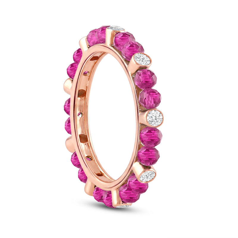 Ruby Nerith Diamond Stackable Ring