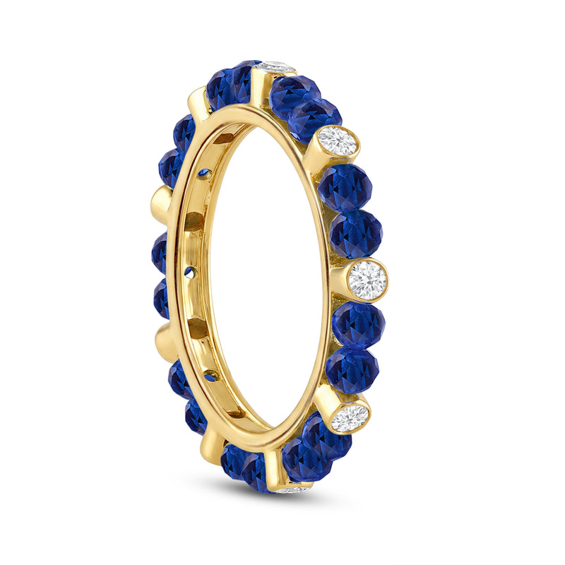 Sapphire Nerith Diamond Stackable Ring