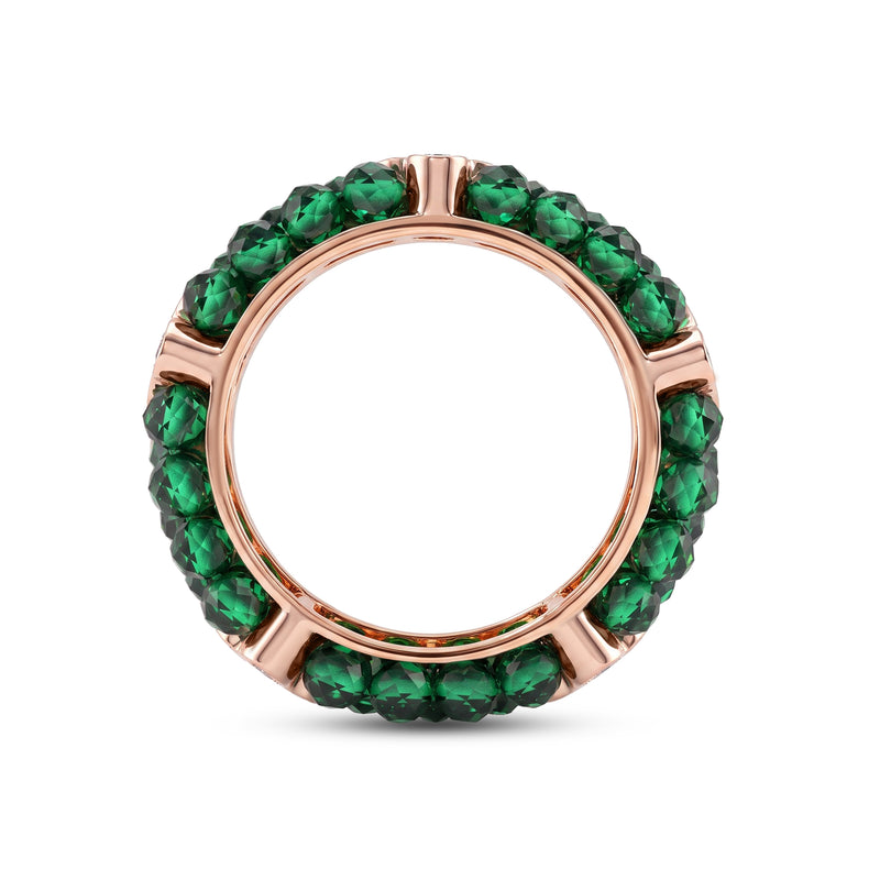 Emerald Caelith Diamond Cocktail Ring