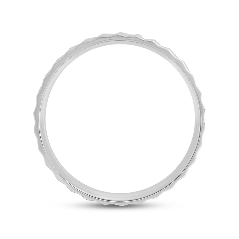 Fluted Slant Men's Ring