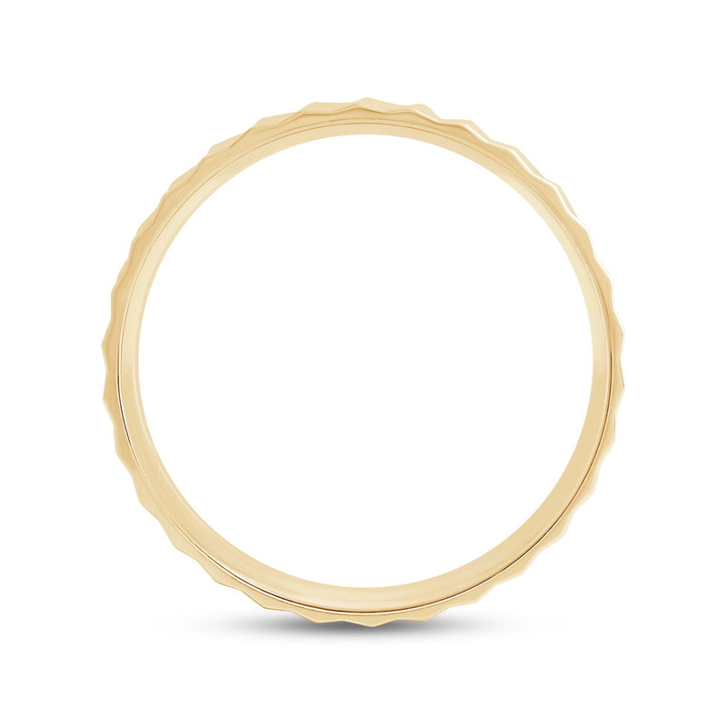 Fluted Slant Men's Ring