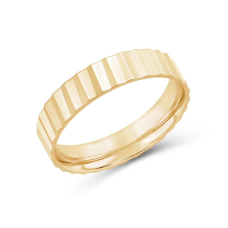 Fluted Slant Men's Ring