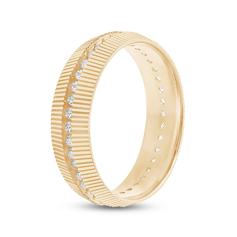 Fluted Frame Men's Ring