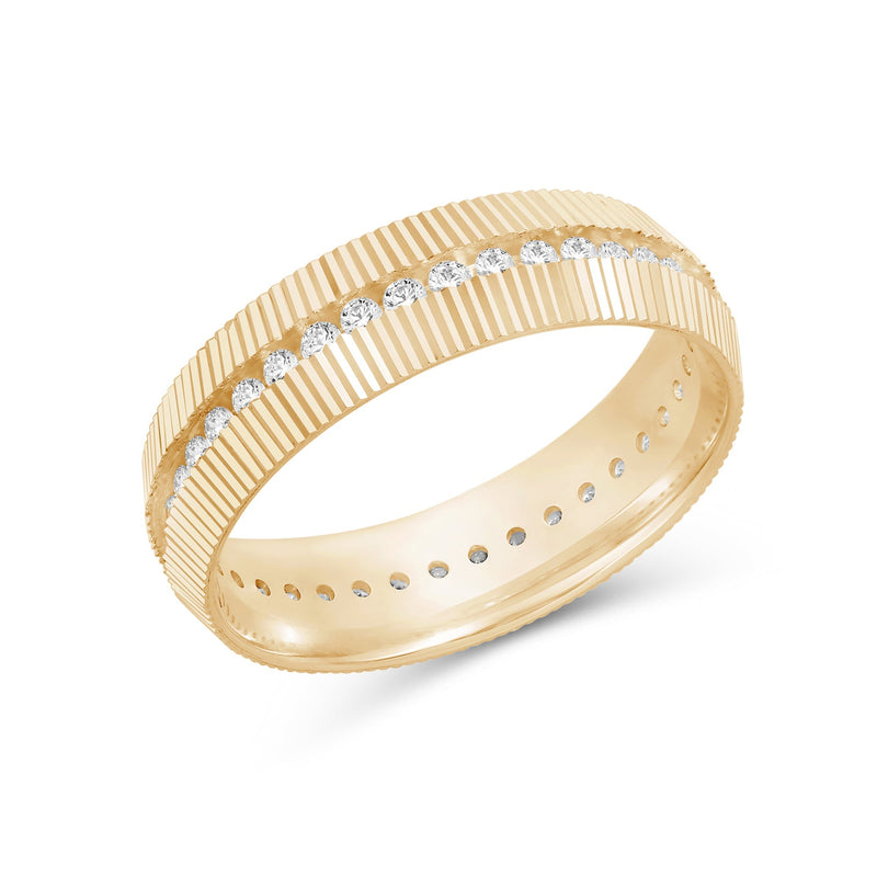 Fluted Frame Men's Ring