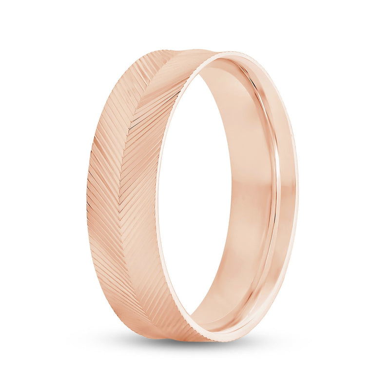 Ribbed Reverse Men's Ring