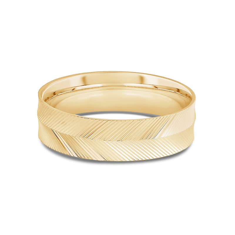 Ribbed Reverse Men's Ring