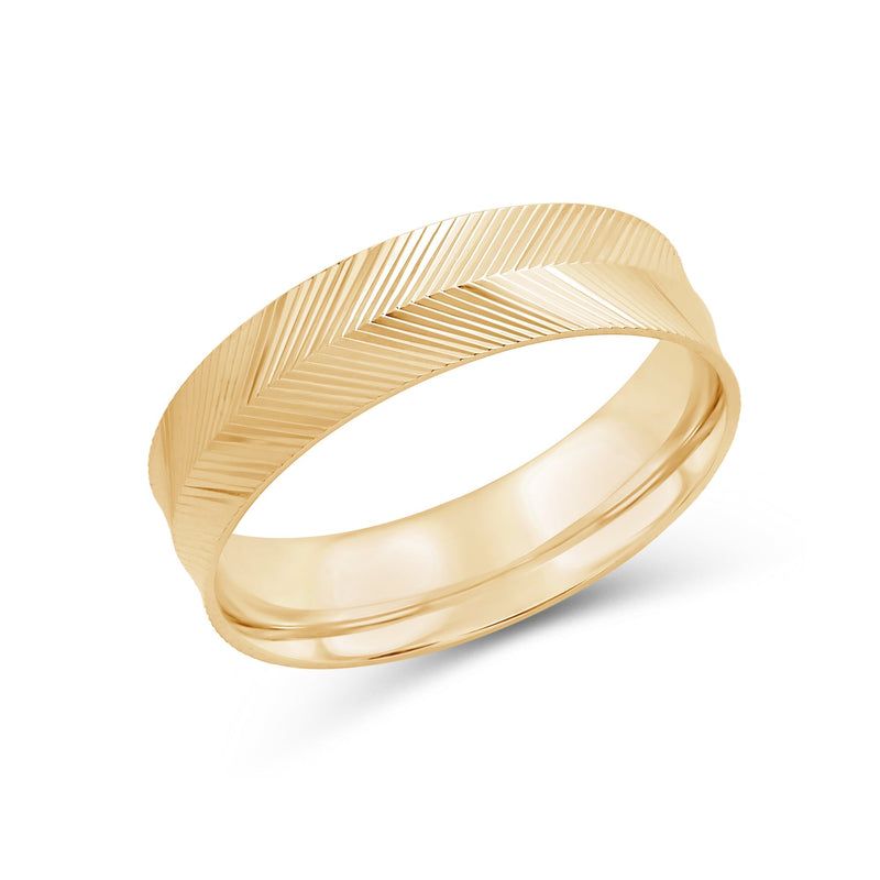 Ribbed Reverse Men's Ring