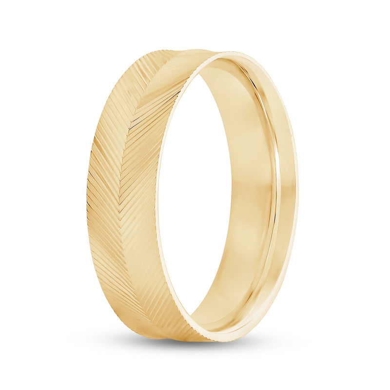 Ribbed Reverse Men's Ring