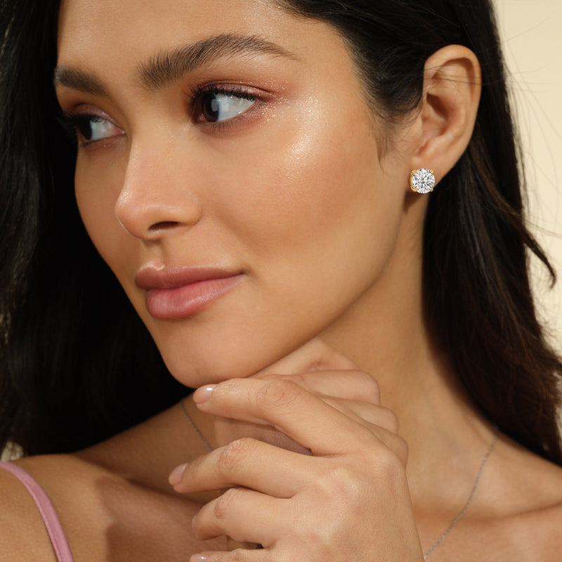 Certified Lab Diamond Luxe Four Prong Stud Earrings (E+ VVS+)
