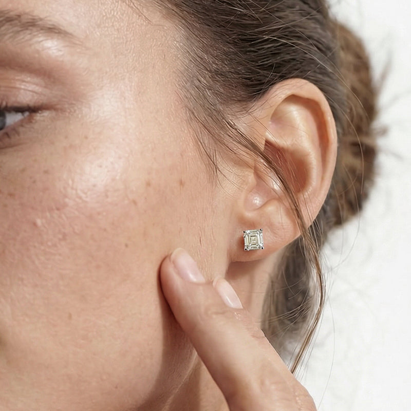 Classic Asscher Stud Earrings