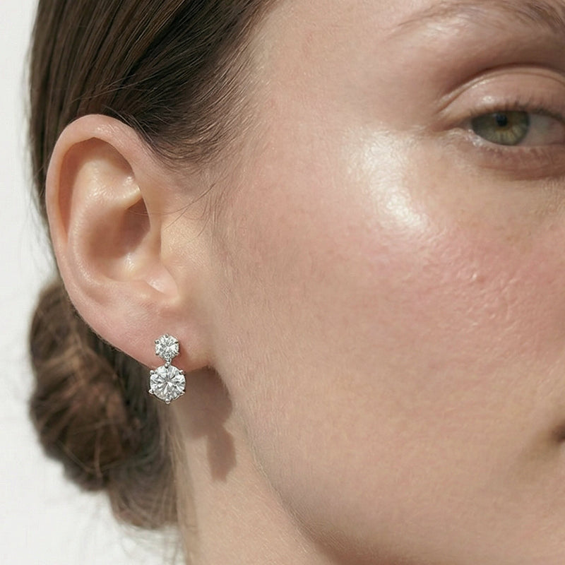 Diamond Duo Stud Earrings