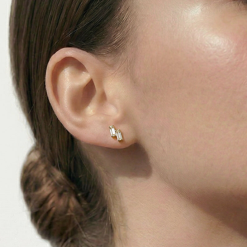 Drift Baguette Studs