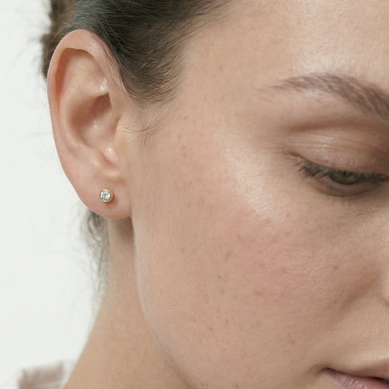 Round Bezel Flatback Studs