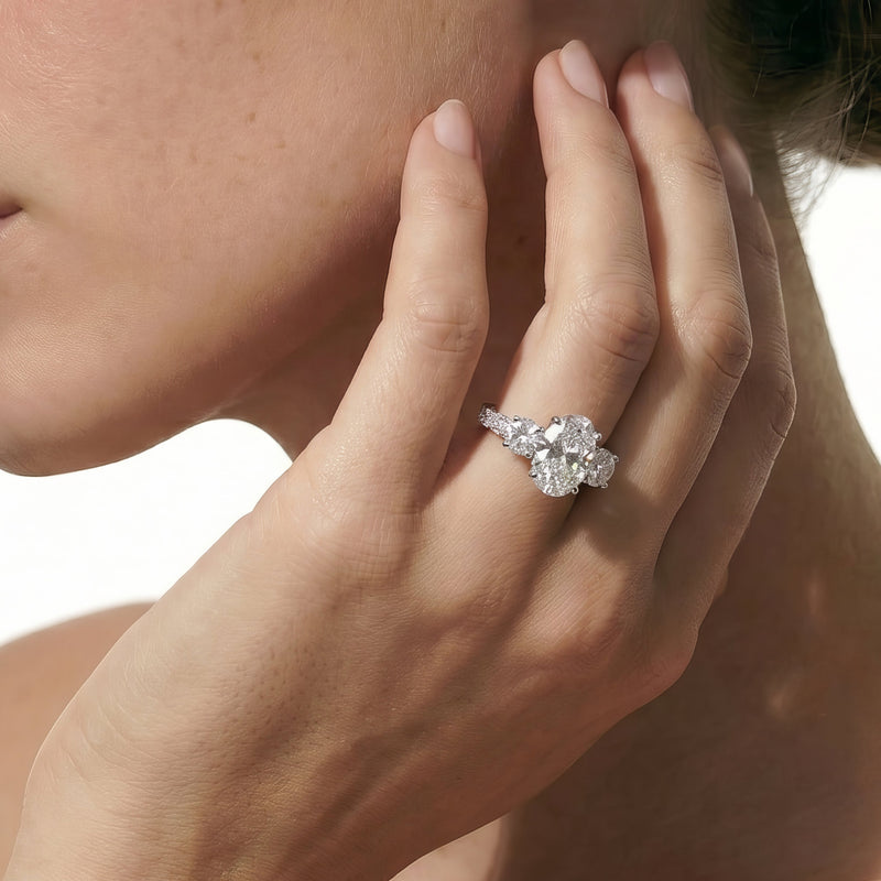 The Windsor Round Three Stone Ring