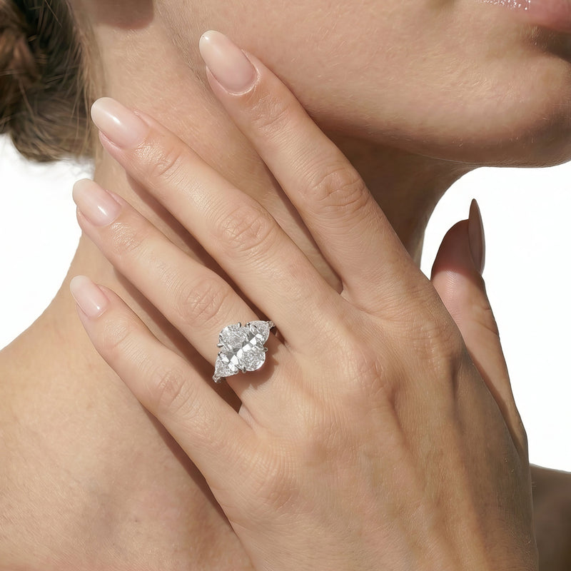 The Windsor Trillion Three Stone Ring