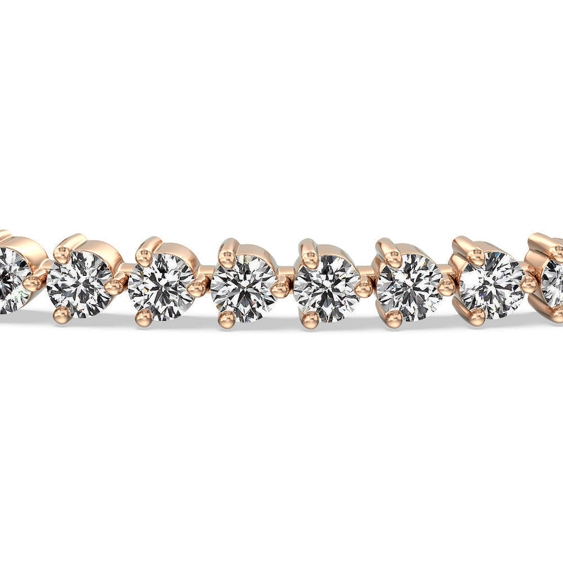 Three Prong Lab Diamond Tennis Bracelet
