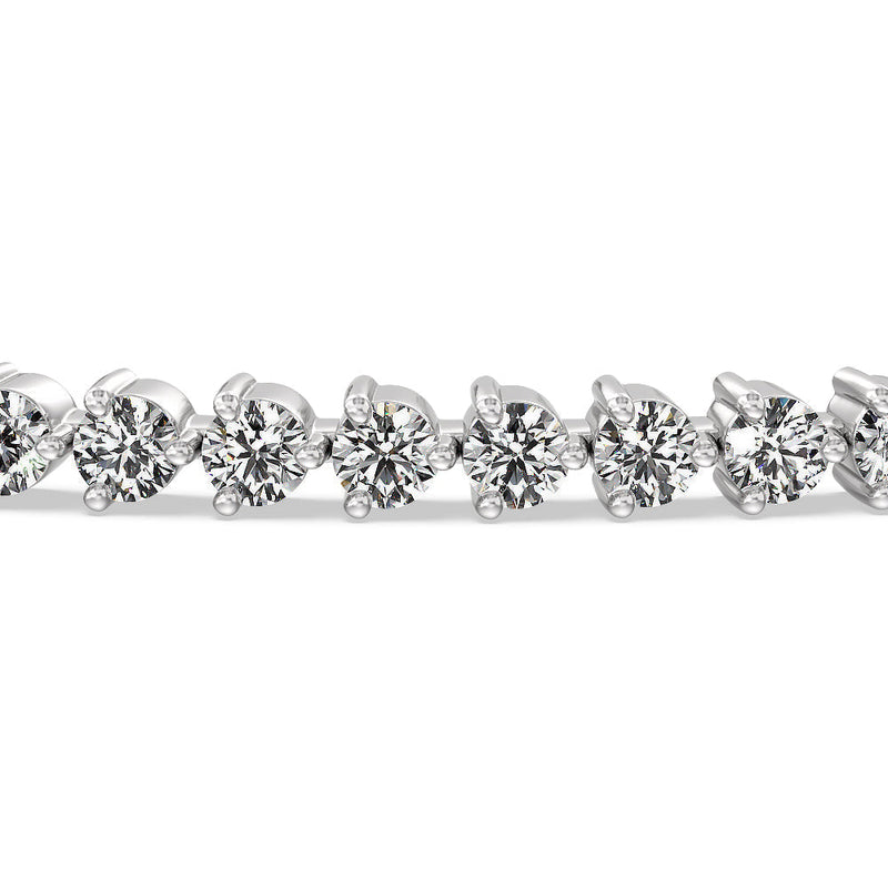 Three Prong Lab Diamond Tennis Bracelet