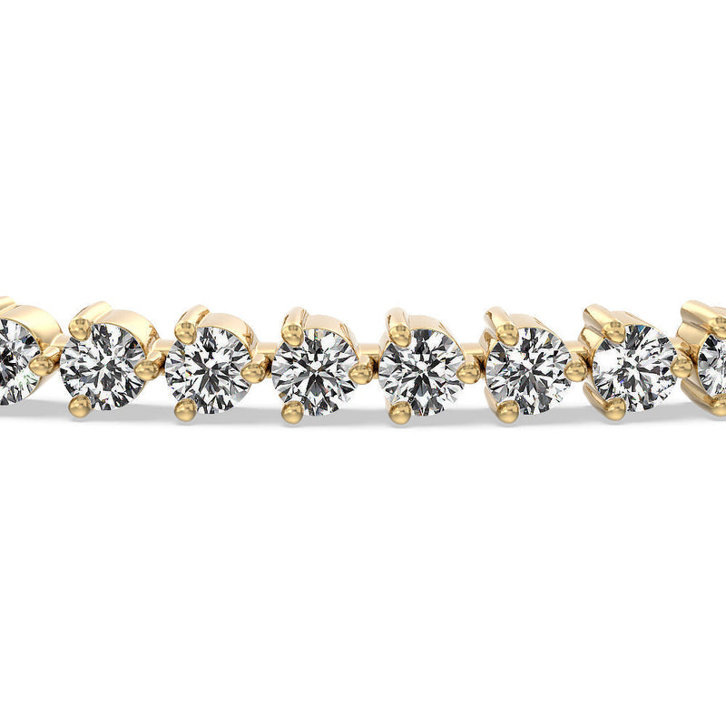 Three Prong Lab Diamond Tennis Bracelet