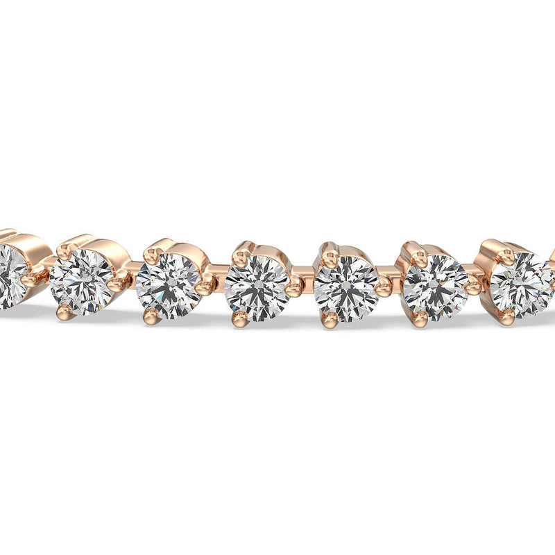 Three Prong Lab Diamond Tennis Bracelet